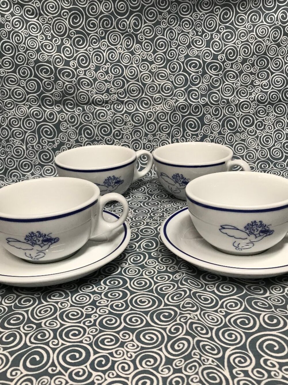 Starbucks Rosanna Imports Ceramic Cup and Saucer Set of 4